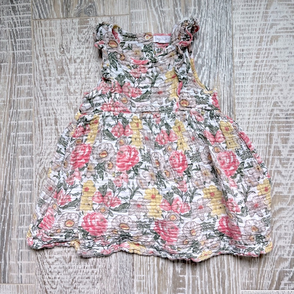 Angel Dear Floral Print Muslin Sleeveless Dress‎ size 3T toddler
